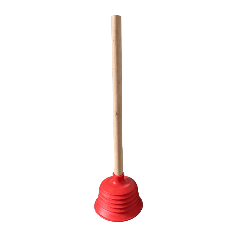 مكبس PVC بمقبض خشبي أحمر 5035 15 سم (45x29x45 سم)