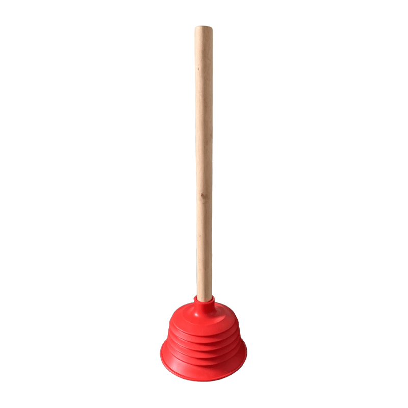 مكبس PVC بمقبض خشبي أحمر 5035 15 سم (45x29x45 سم)